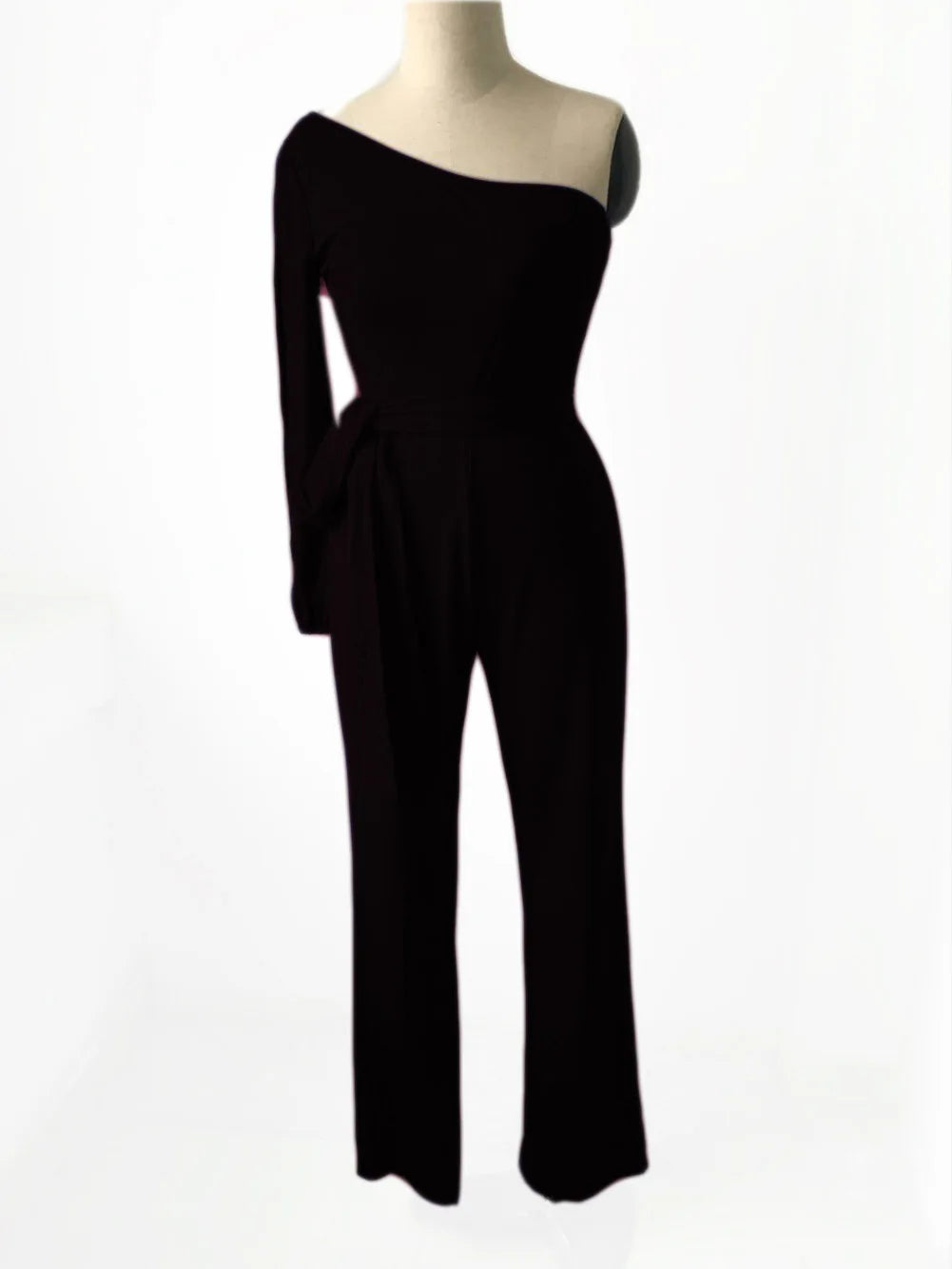 Elegant Slim-Fit One-Sleeve Party Jumpsuit for Women