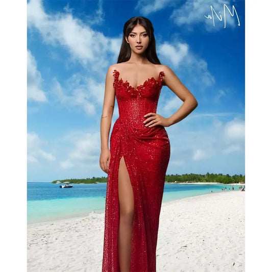 Strapless Corset Mermaid Prom Dress