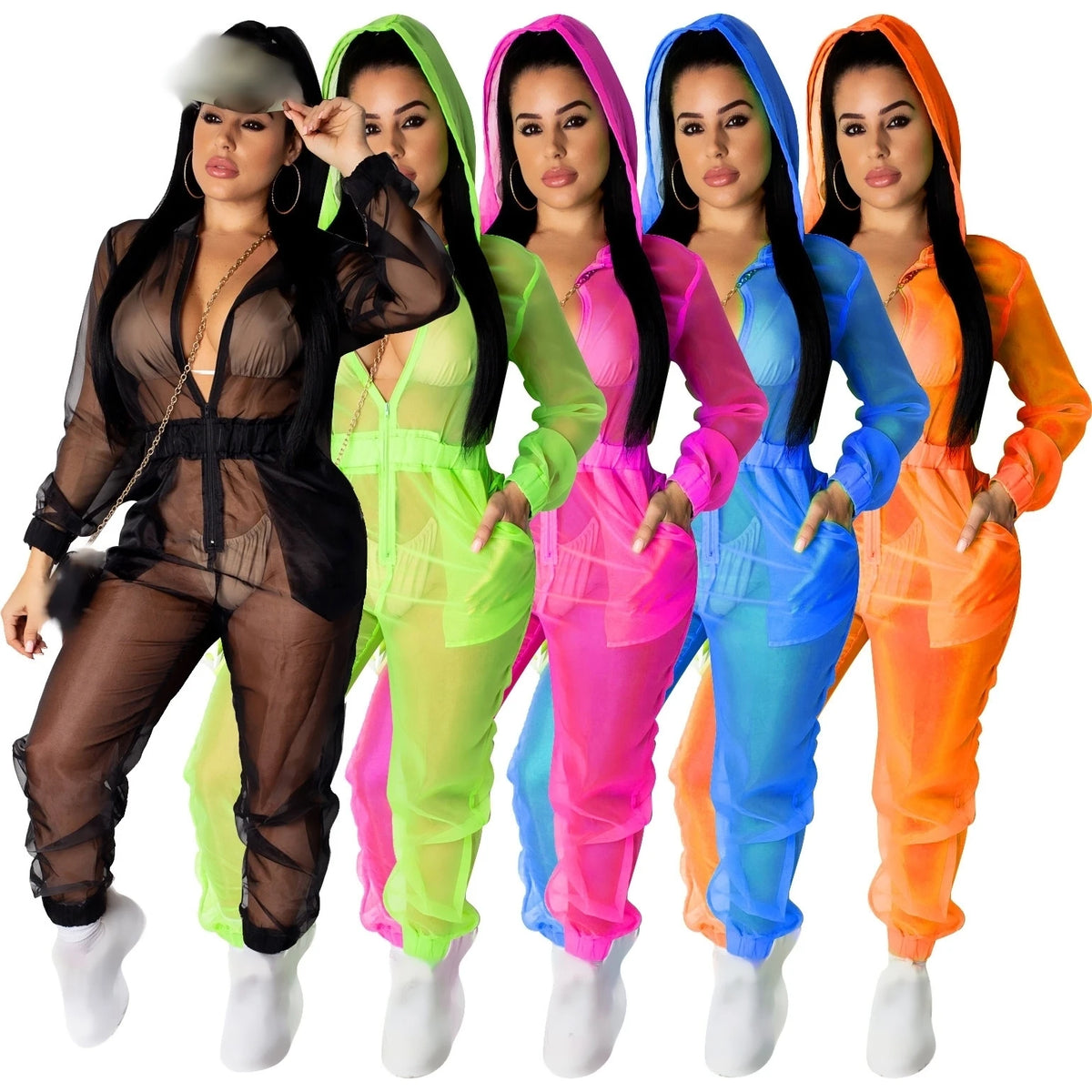 Full Length Pocketed One Piece Jumpsuit Outfit for Women