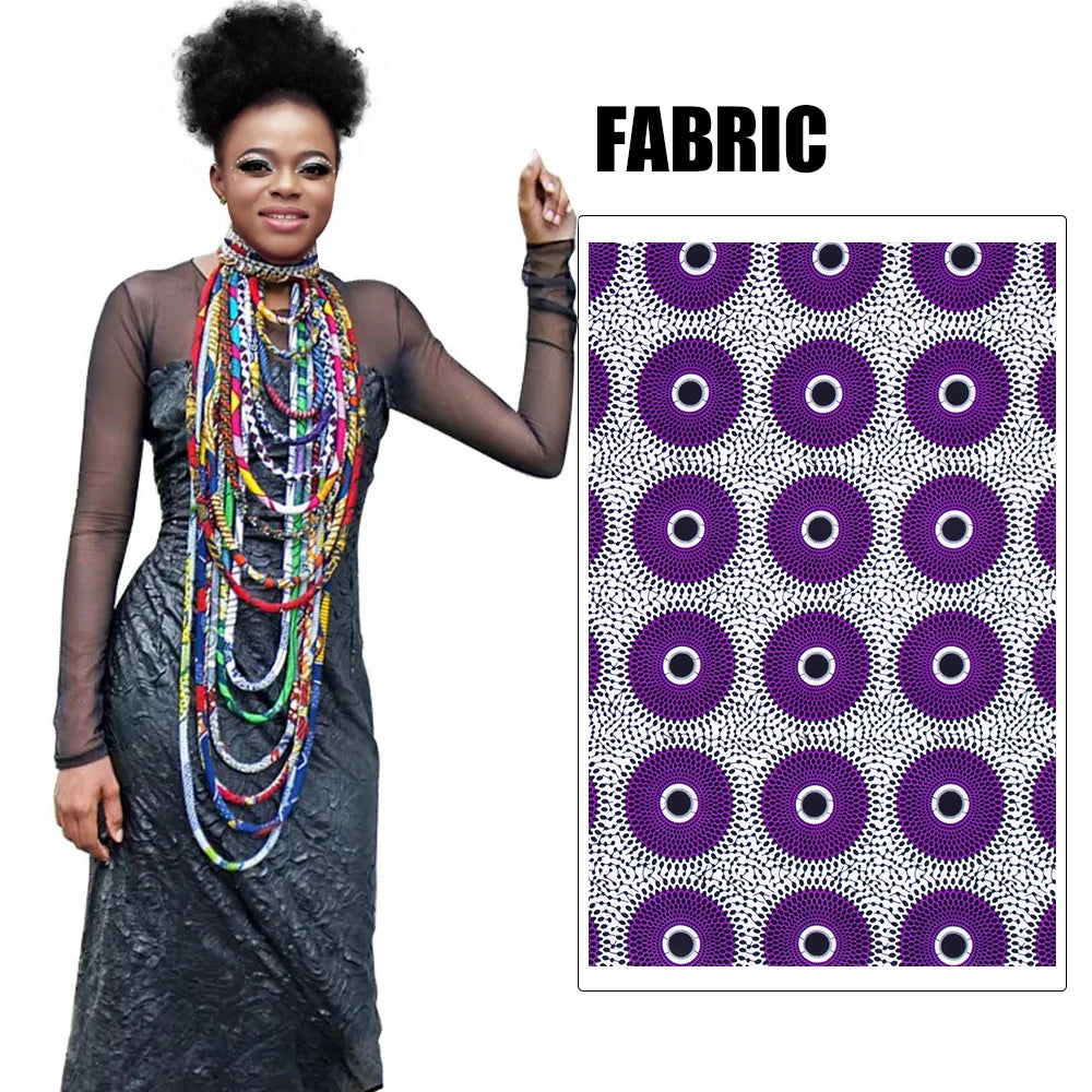 Colorful Ankara Wax Print Statement Necklace for Women