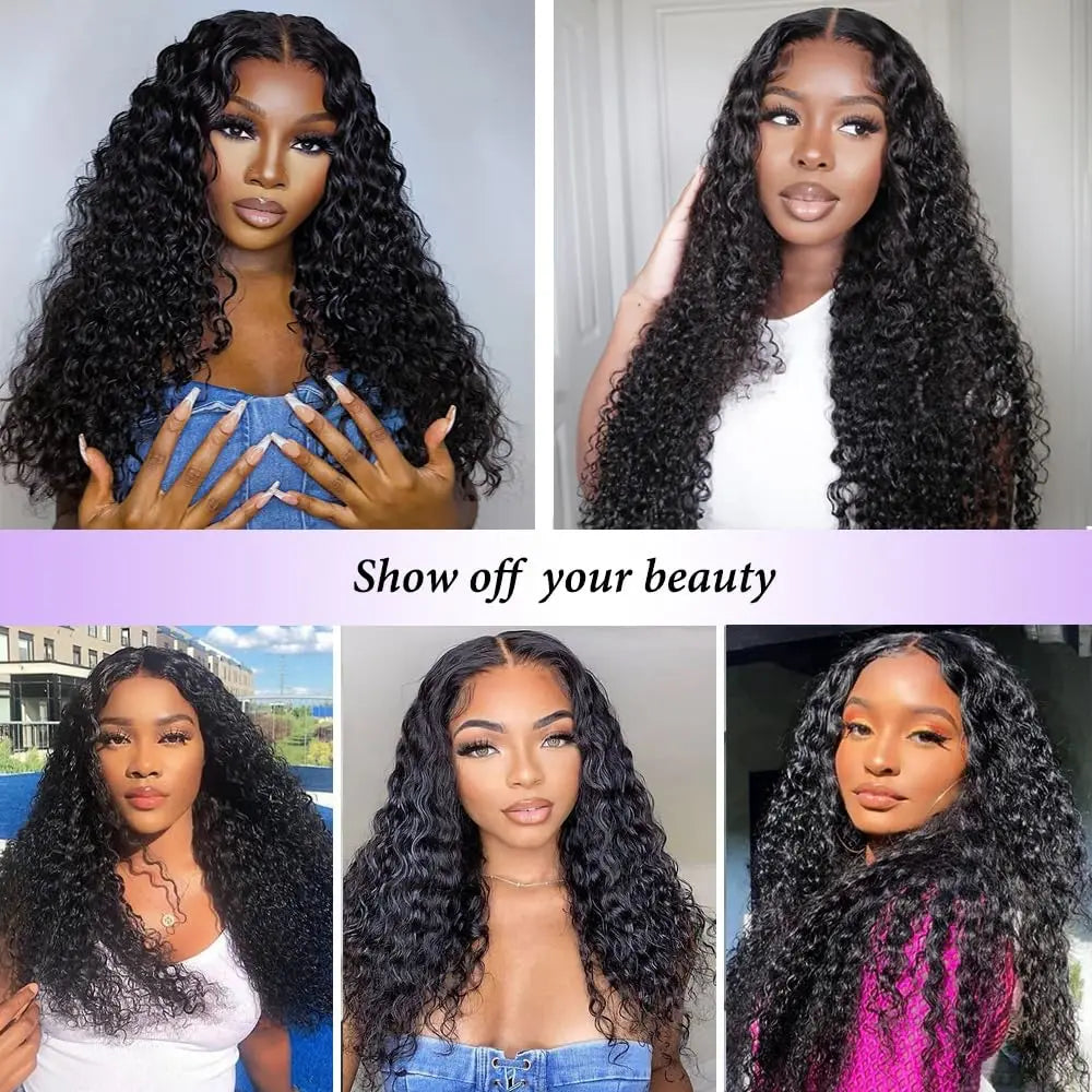 Pre Plucked Deep Wave Brazilian Human Hair Wig For Women
