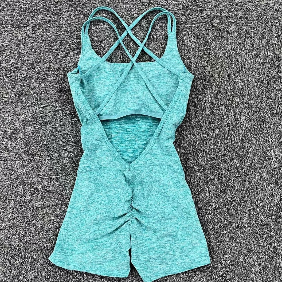Cross-Back Pad Support Jumpsuit