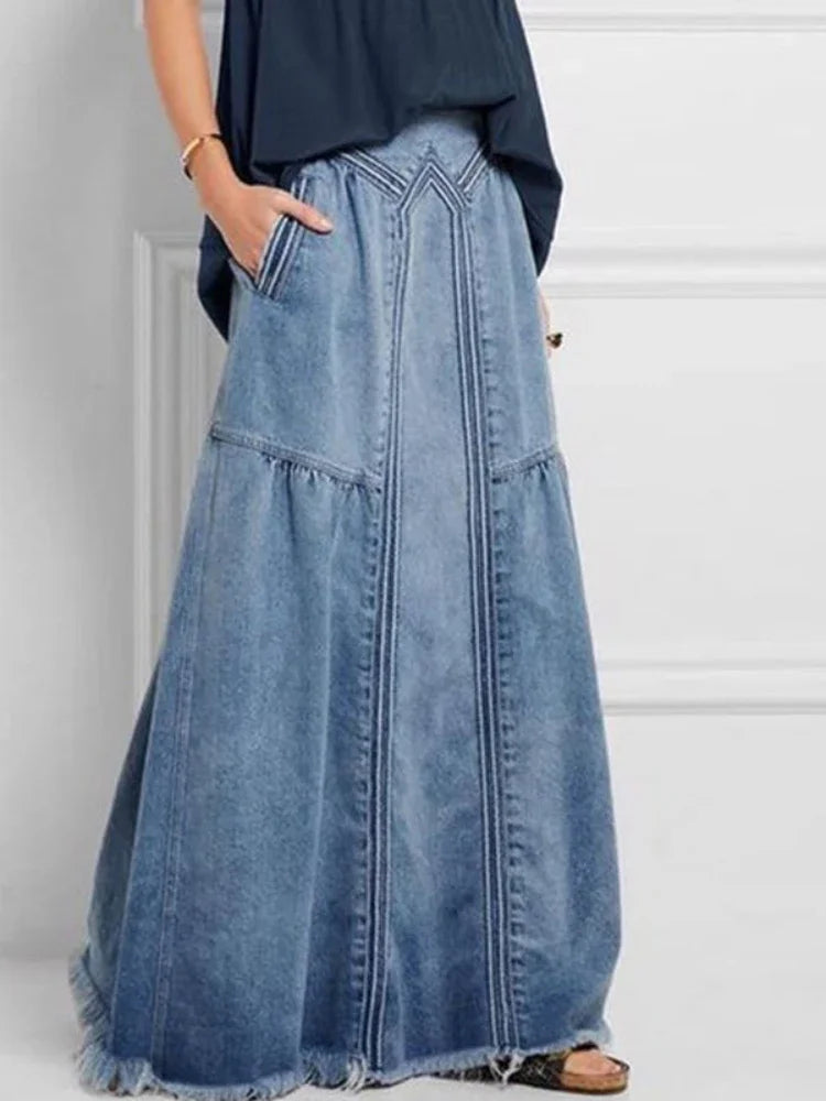 Office Ready Denim Skirt
