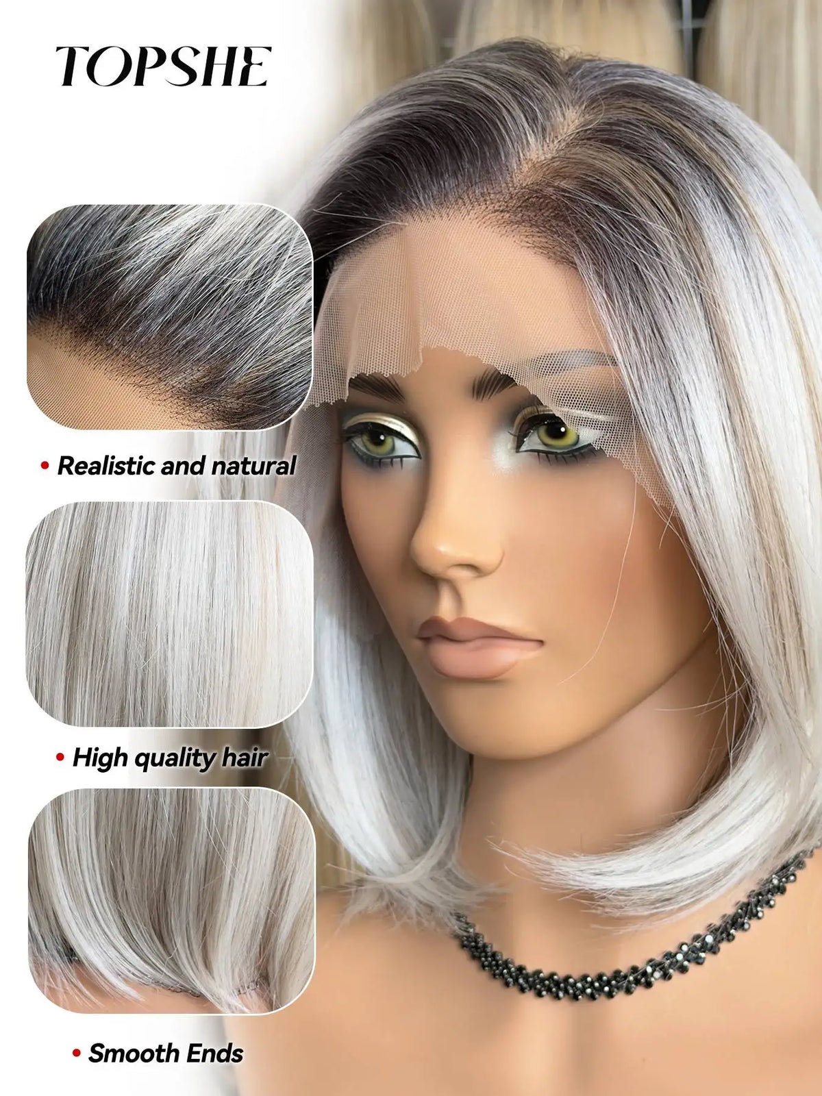 Fashion Glueless Ombre Lace Front Synthetic Wig for Women
