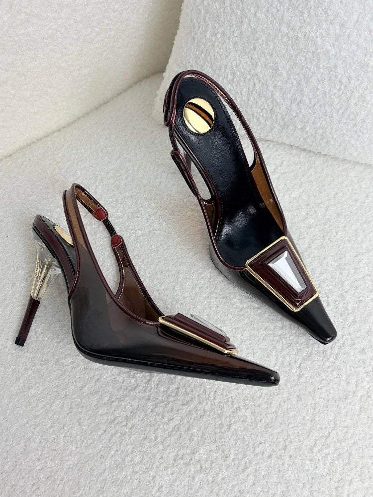 Diamond Strap Stiletto High Heel Sandals for Women