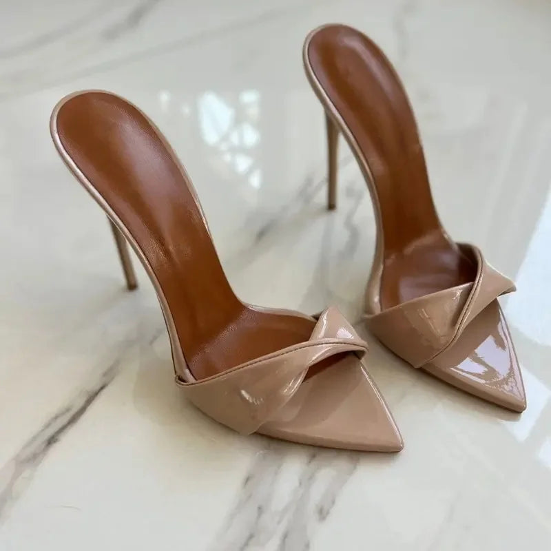 Pointed Toe Slim High Heel Wedding Sandals for Women