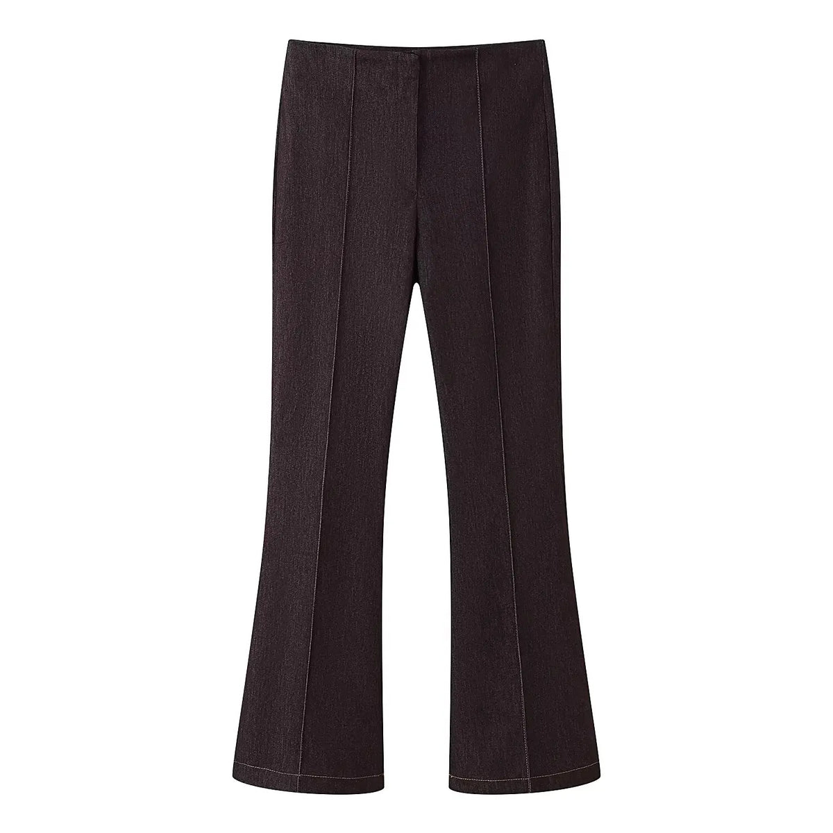 Lapel Jacket and Bell Bottom Pants Two Piece Set for Women