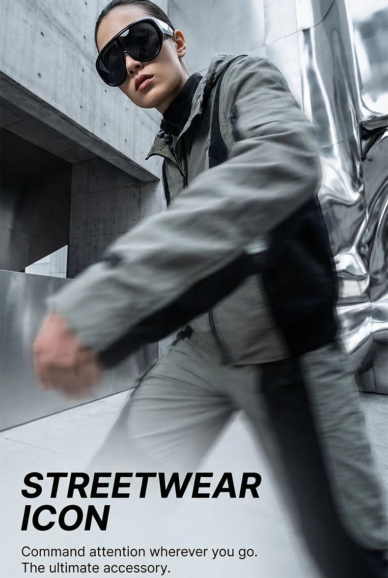 Oversized Futuristic Visor Shield Sunglasses for Women