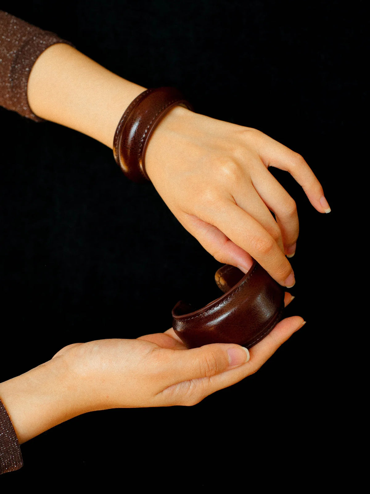 Elegant Minimalist Leather Wide Cuff Bracelet for Women