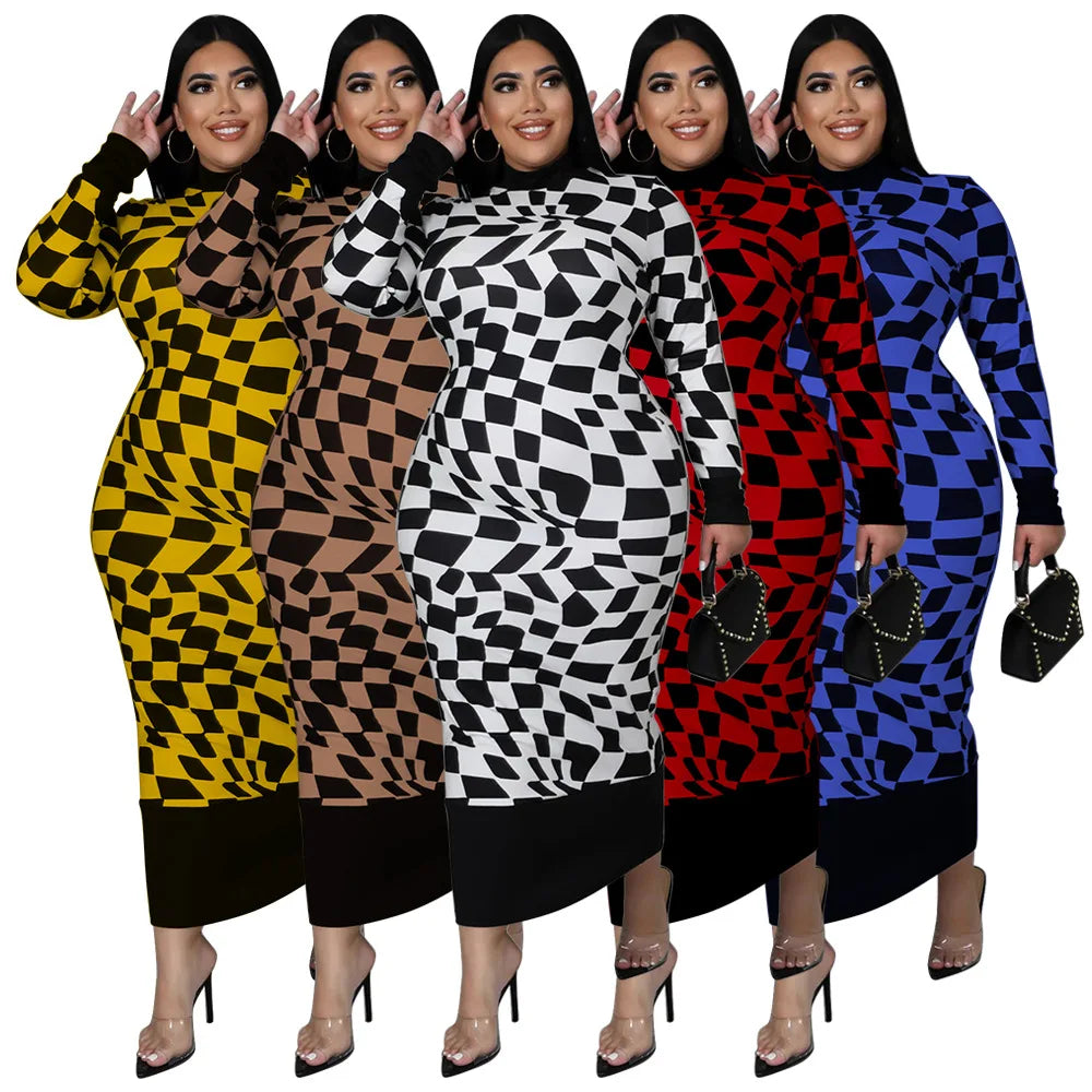Colorful African Dashiki Print Traditional Dress for Women