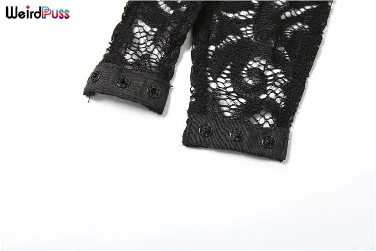 Weird Puss See Through 2 Piece Set Women Sexy  Hollow Jacquard Backless Bodysuit+Leggings Tight Activity Clubwear Skinny Outfits