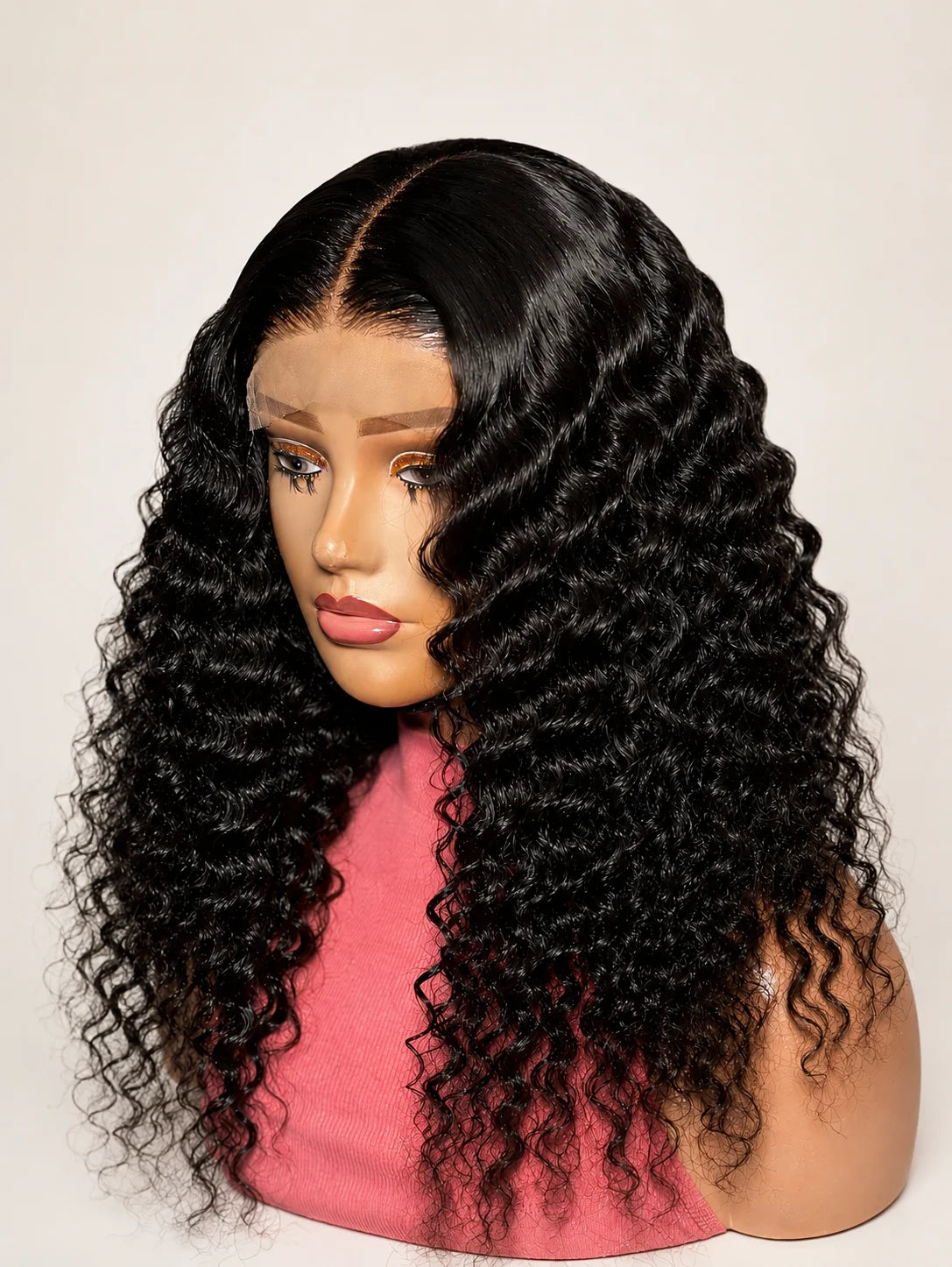 Pre Plucked Deep Wave Lace Front Human Hair Wig for Women