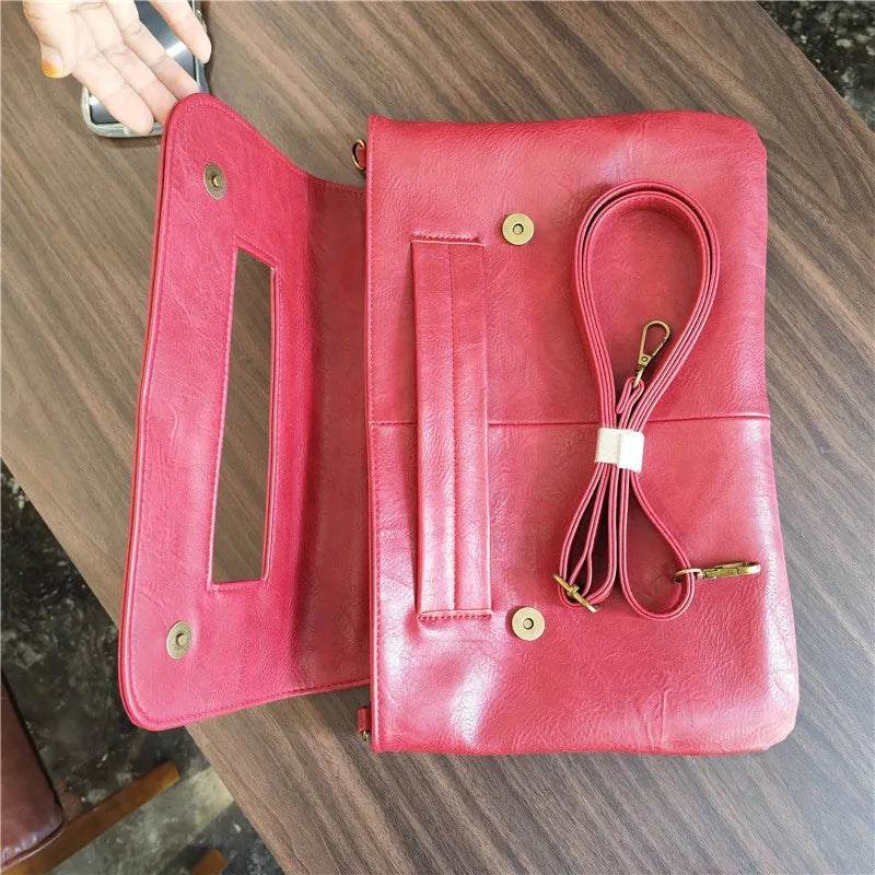 Elegant PU Leather Crossbody Envelope Clutch Bag for Women