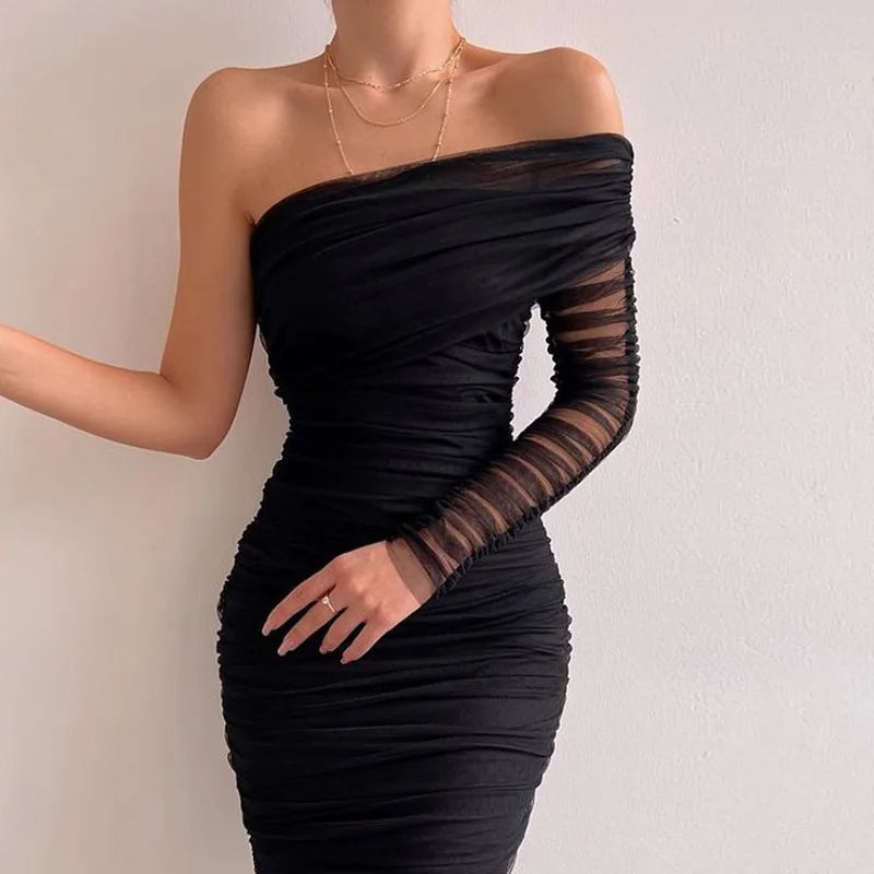 Elegant Lantern Sleeve V Neck Maxi Dress for Women