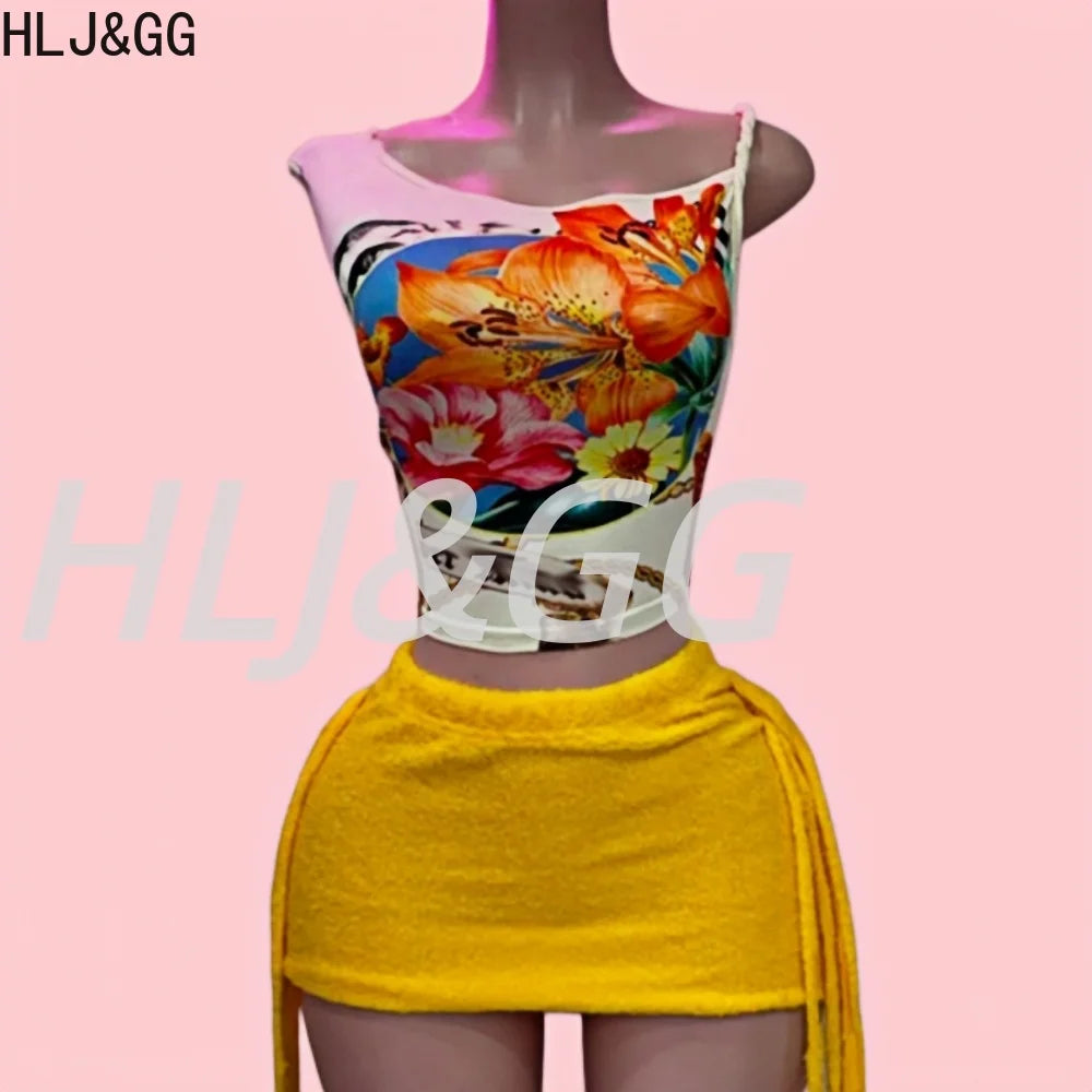 Pattern Print Tassel Detail Two Piece Set for Women