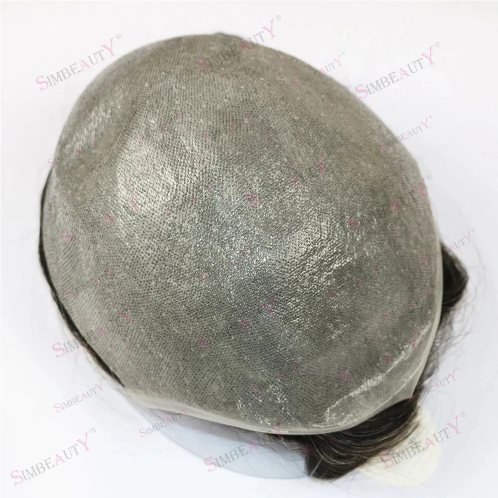 Ultra Thin Invisible V Loop Human Hair Toupee for Women
