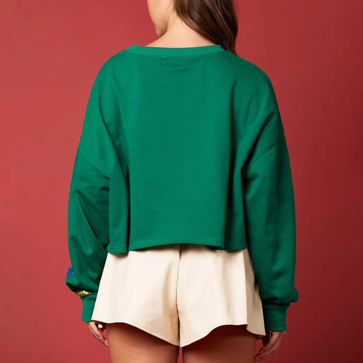 Christmas Sequin Long Sleeve Pullover Sweatshirt for Women