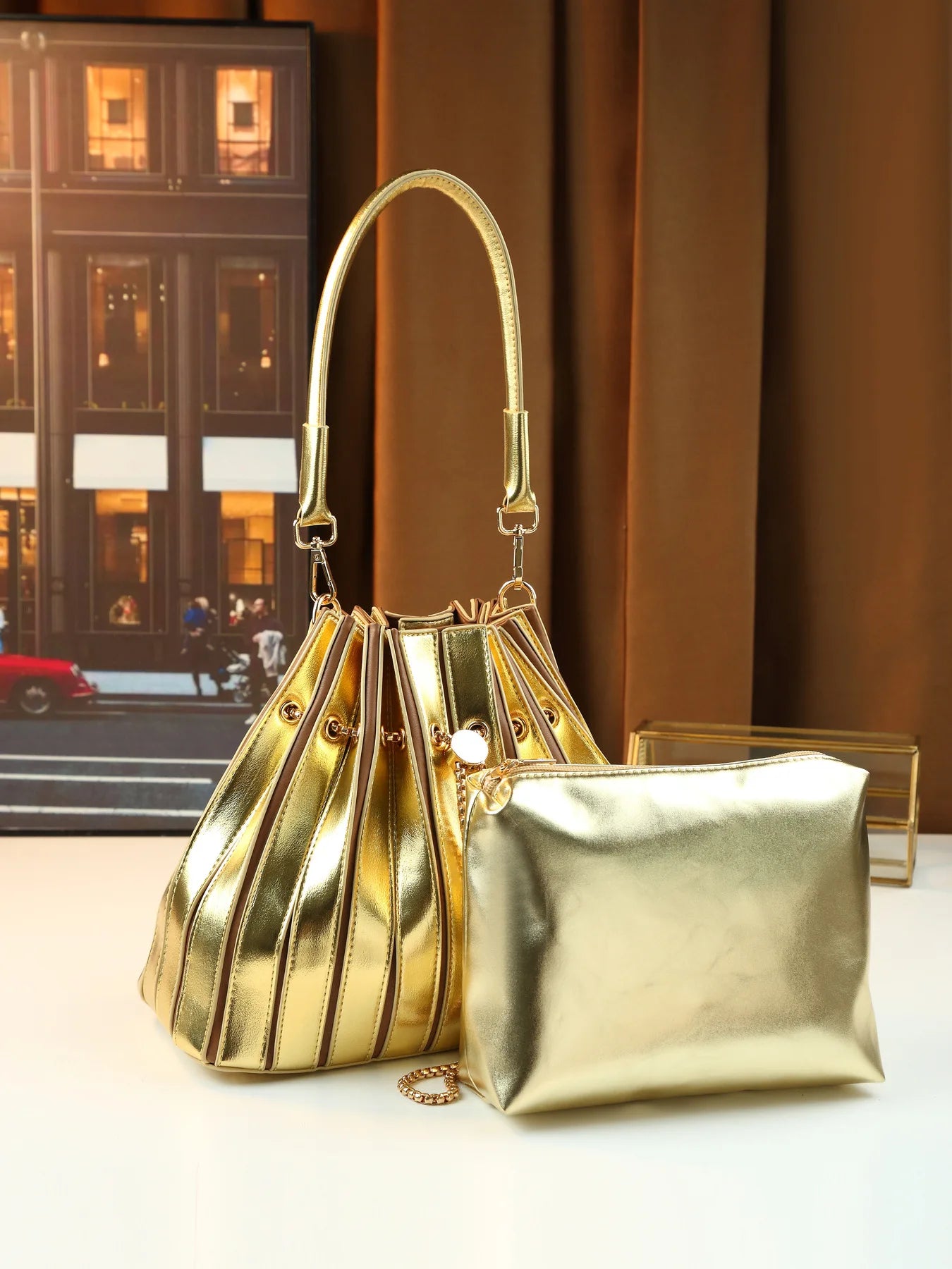 Women's Handbag Luxury Brand Shiny Leather Shiny Fashion Women's Single Shoulder Bag Personalized Fashionable Casual Women's Bag