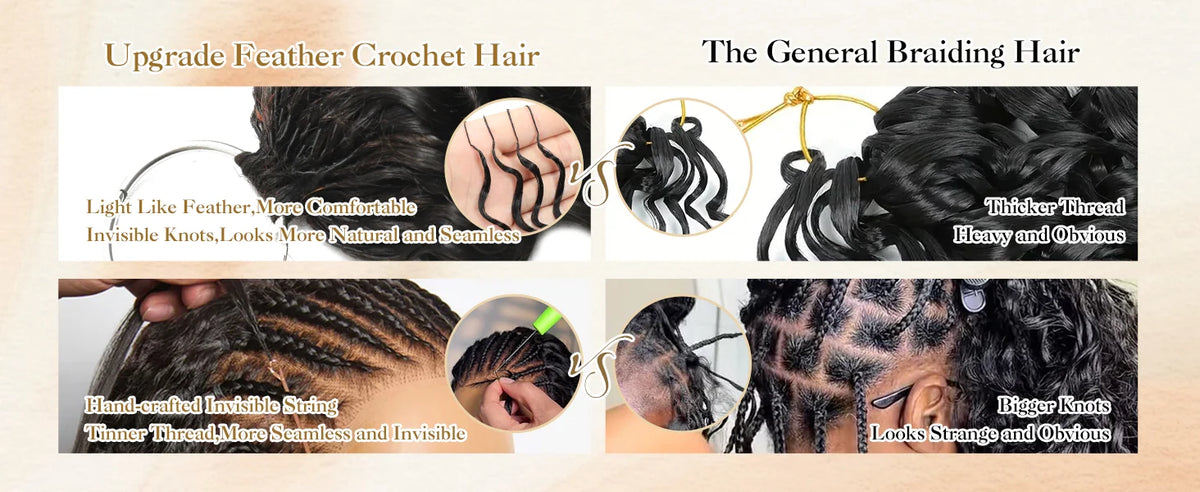 Pre-Divided Deep Wave Human Hair Crochet Extensions for Women