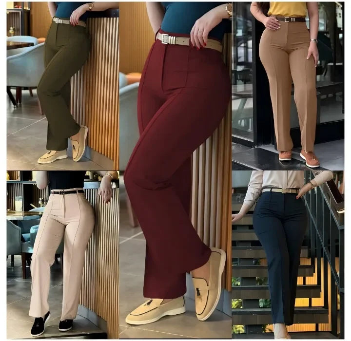 Casual Pants Women Clothing New Cute Style Fresh and Sweet Collage Pants High Waisted Elegant Trousers Streetwear 2024 Autumn