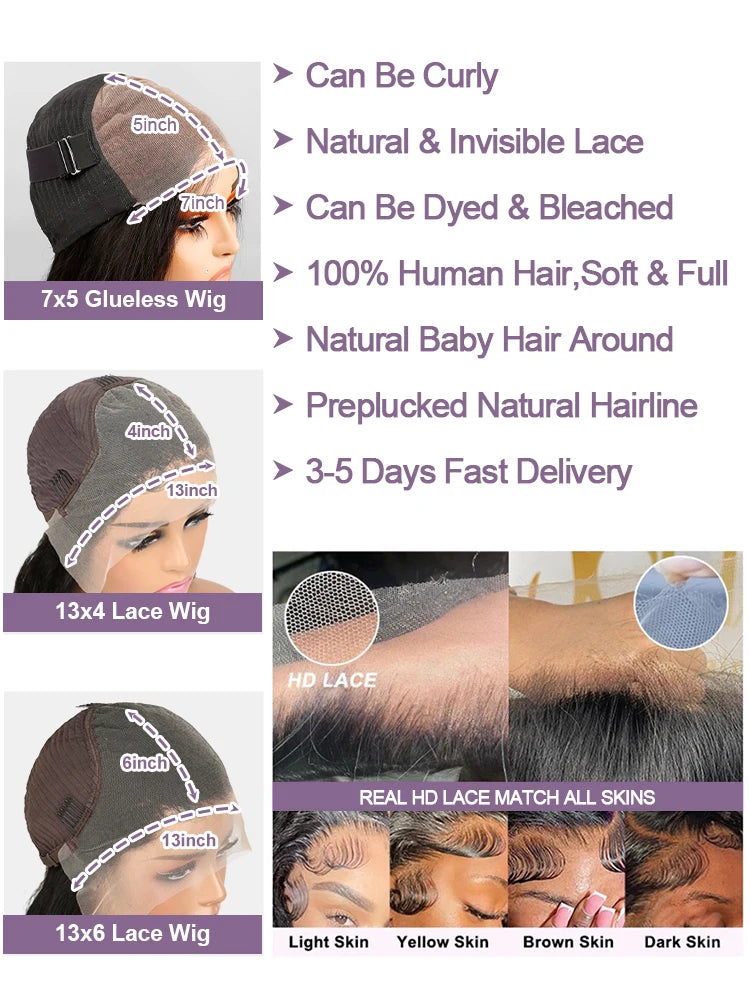 Glueless Deep Wave Water Curl Wig