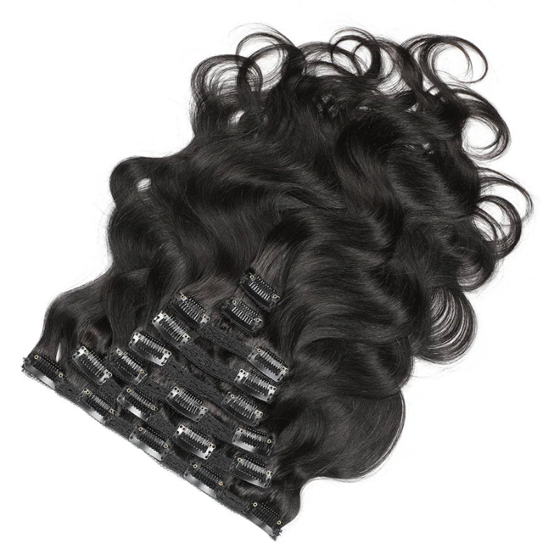 Clip in Hair Extensions 613 Blonde Body Wave 8-26 Inches Brazilian Virgin Remy Human Hair High Quality Natural Style Full Head