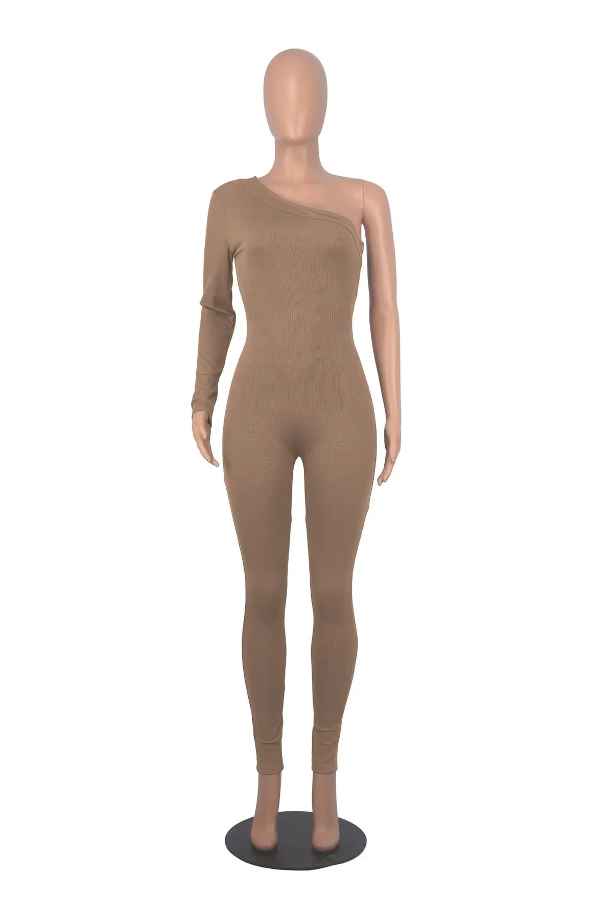 Slim Fit Knitted Full Length Club Jumpsuit for Women