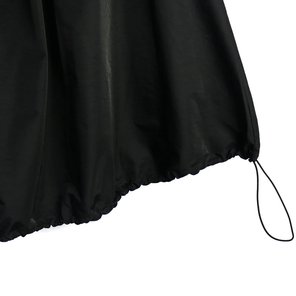 Casual Ankle-Length Spliced Denim with Contrast Color Skirt for Women