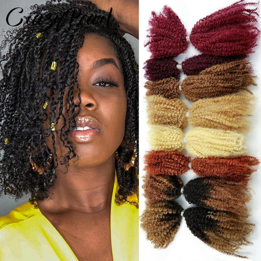 Natural Afro Kinky Curly Human Hair Extensions for Women