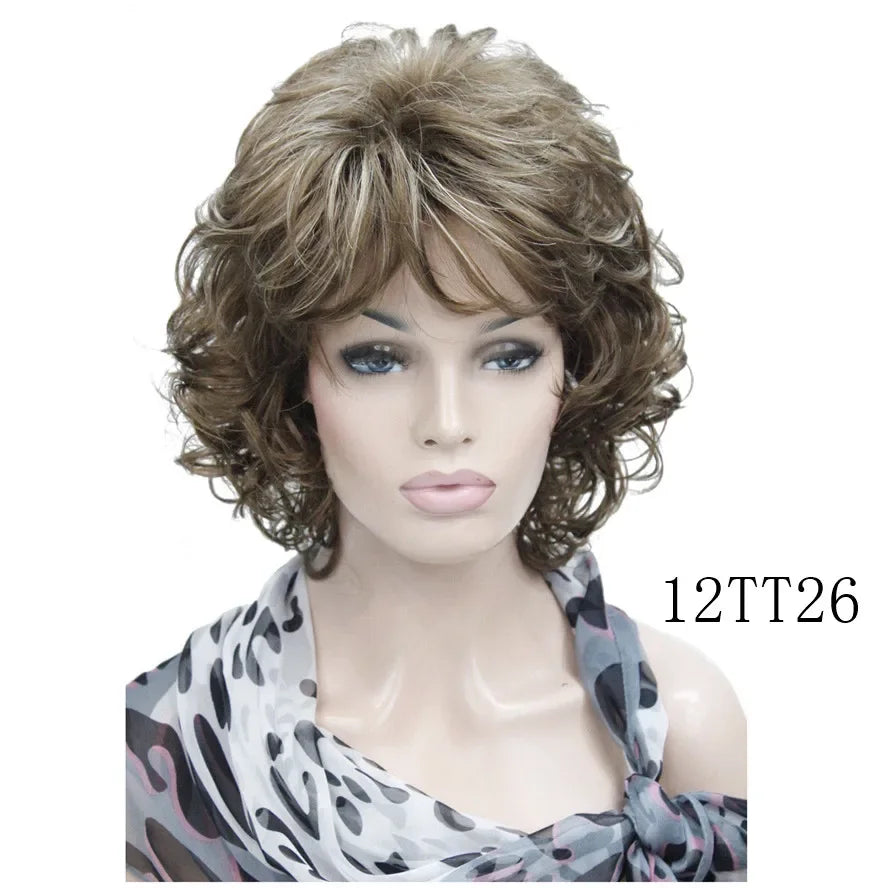 Short Curly Synthetic Wig With Comfortable Fit For Women
