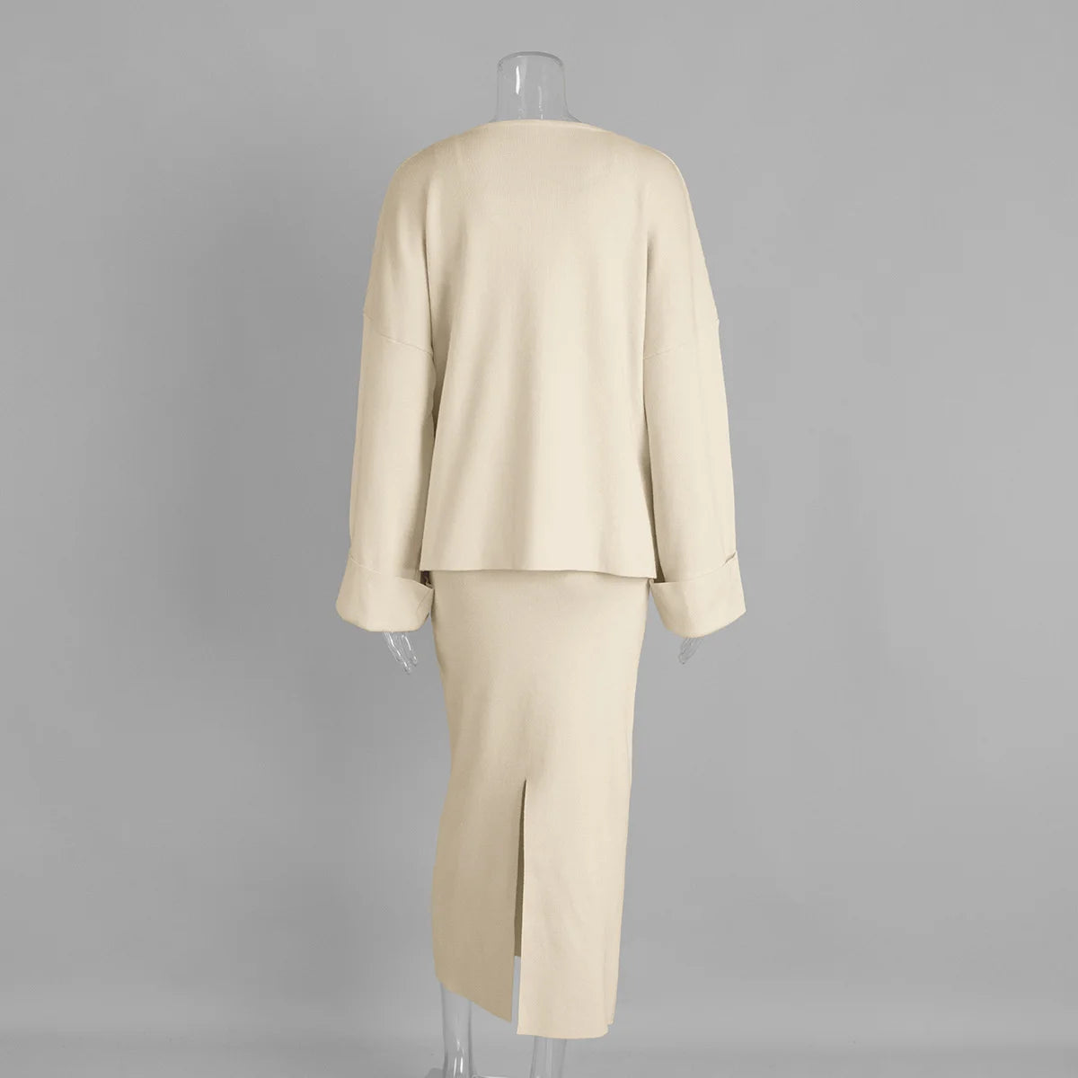 Three-Piece Knit Set Ensemble