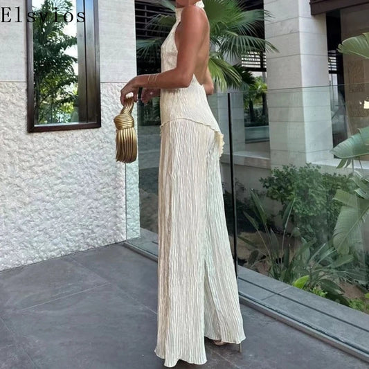 Halter Backless + Two-Piece Set