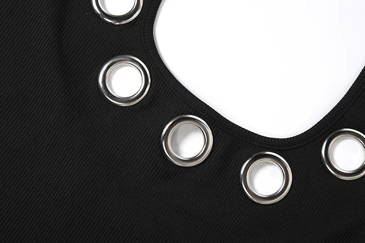 Backless Hollow Out Halter Bodycon Mini Dress for Women