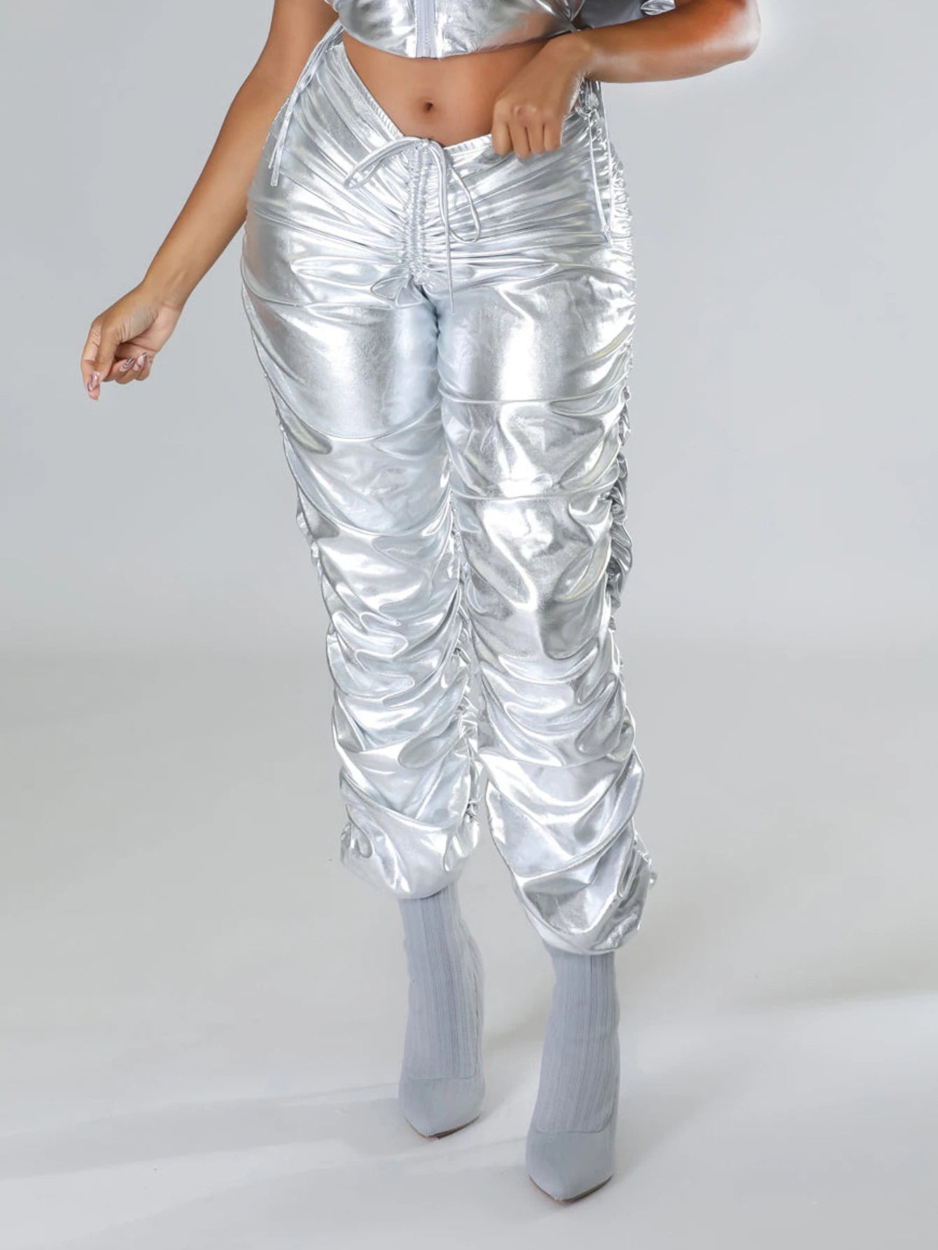 Mid Rise Disco Pants