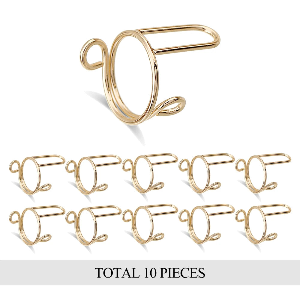 Trendy Thin Stackable Nail Ring Set of 10 for Women