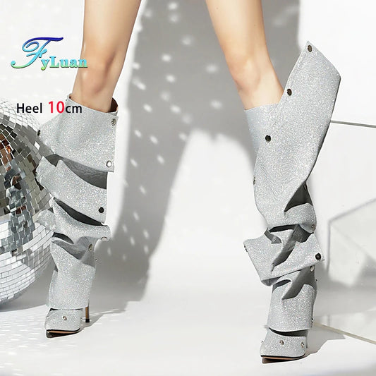 Pointed Toe Stiletto Zipper Ankle Boots