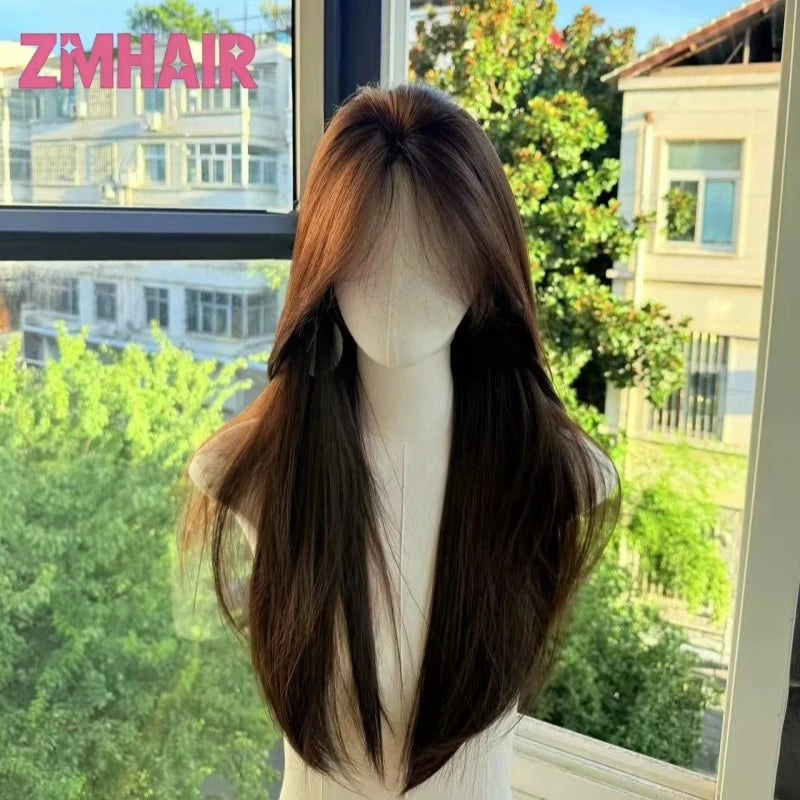 Silk Base Straight European Virgin Human Hair Wig For Women