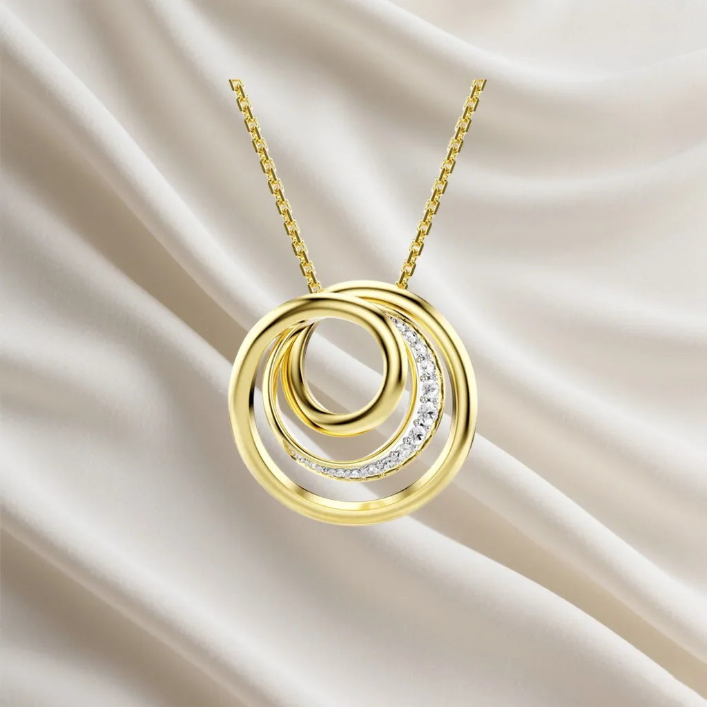 Sparkling Inlaid Pearl Pendant Jewelry Set for Women