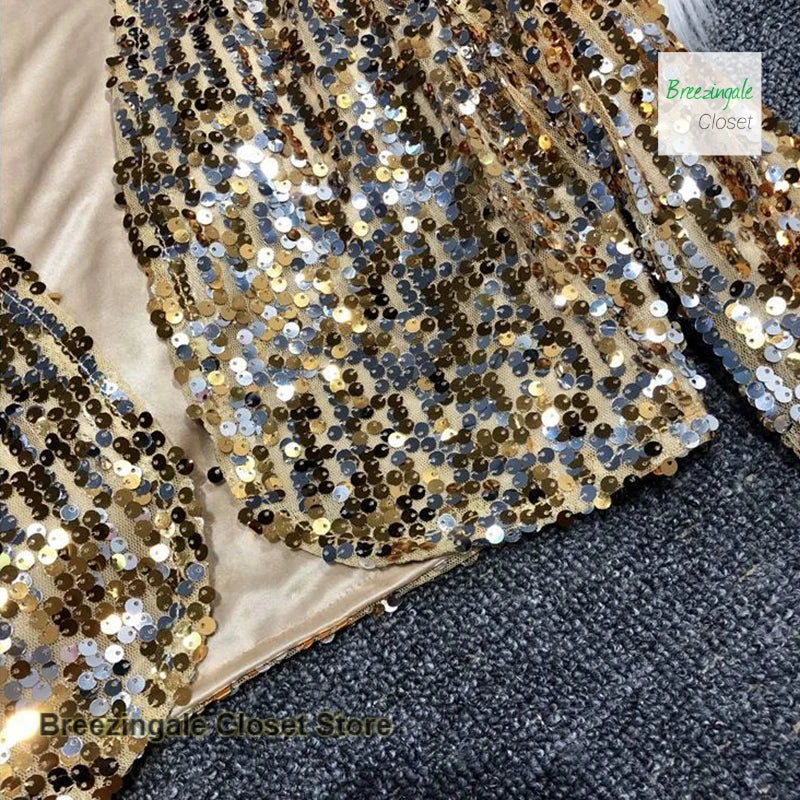 Elegant French Style Short Sequined Jacket For Women
