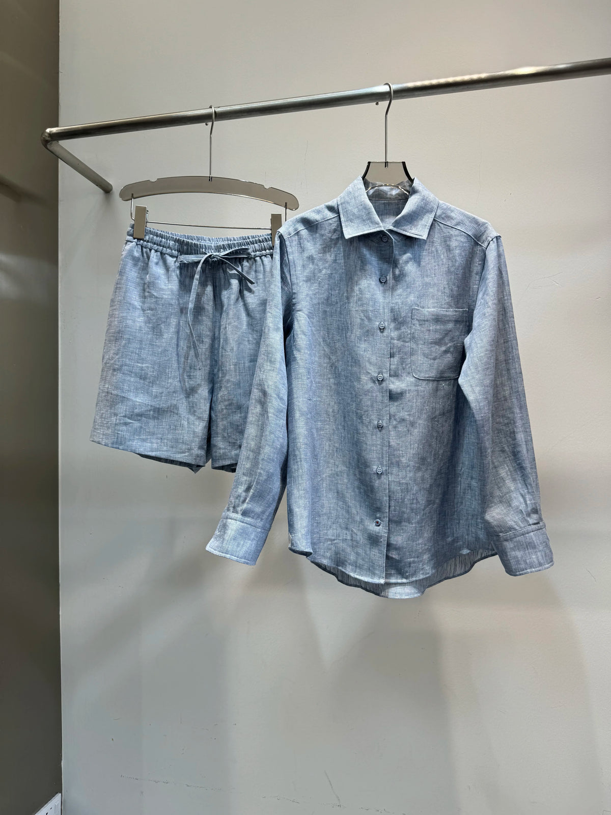 Casual Linen Long Sleeve Outfit Set For Women