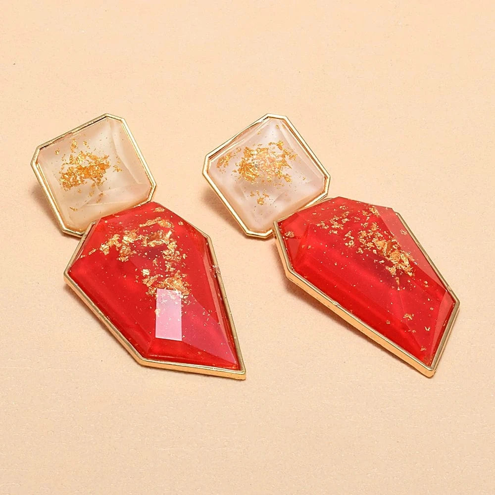 Transparent Earrings Hanging Irregular Dangle earrings High Quality Resin Drop Earrings Women's Accessories Wholesale