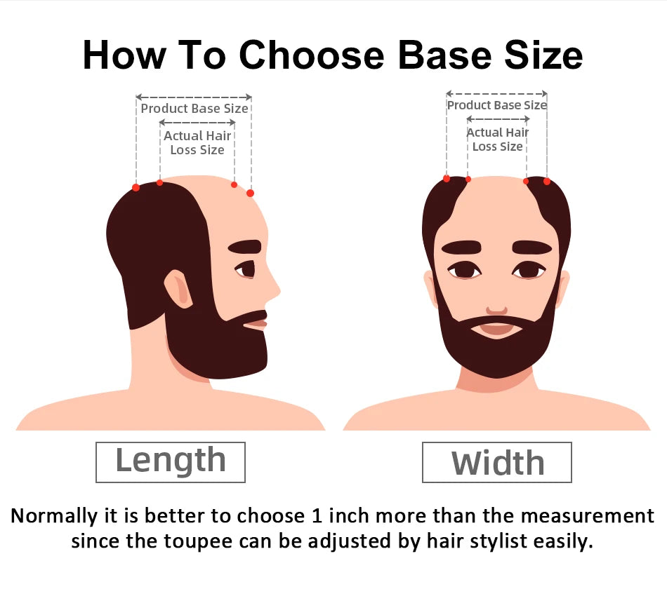 Natural Remy Hair Thin Skin Toupee Hair System for Men