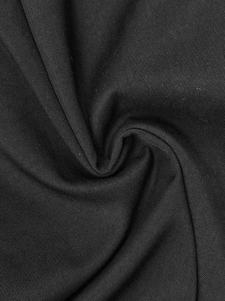 Beautyblue Women Loose Trousers Black Wide Leg Pants 2025 Fashion Spring Pocket Solid Color Casual Floor Mopping Bottoms Female