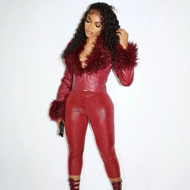 CUTENOVA Sexy Snake Print Solid Color Glossy Elastic High-Waisted Seven-Minute Casual Pants Summer New Women'S Clothing