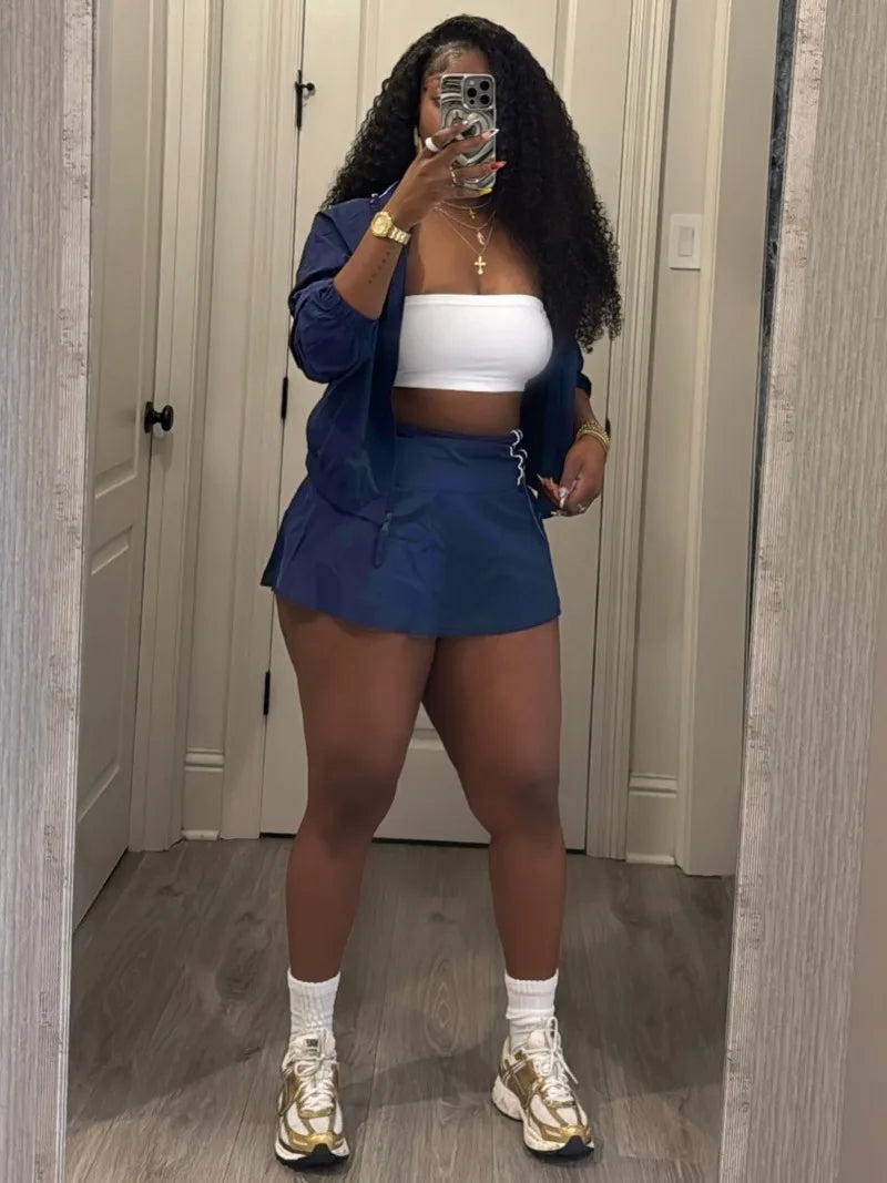 Relaxed Fit Patchwork Color Tracksuit Set for Women