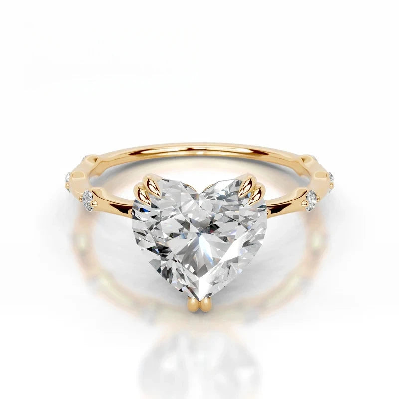 Moissanite Sterling Silver Wedding Ring Set for Women