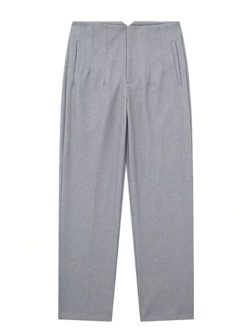 Solid Color Office Slim Fit Pencil Pants for Women