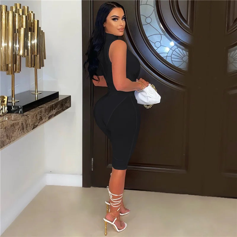 Sexy Mesh Patchwork See Through Skinny Playsuit Women One Shoulder Draped Hollow Out One Piece Rompers Party Club Jumpsuit Short