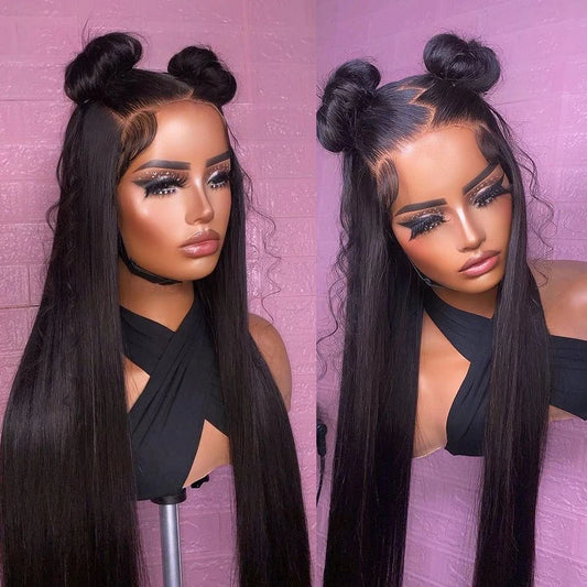 13x6 HD Lace Front Human Hair Wigs Straight 13X4 Lace Front Human Hair Wig 32 Inch Lace Front Wig Human Hair Natural Color