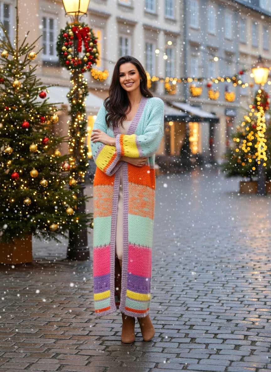 Boho Luxuriously Handknit Bell Sleeve Crochet Loose Knit Sweater Kimono Cardigan Women Fall Winter Coat Beach Coverup Dress K292